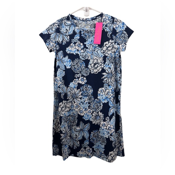 Lilly Pulitzer mini Cody Floral Blue and White Dress NWT - Picture 4 of 7